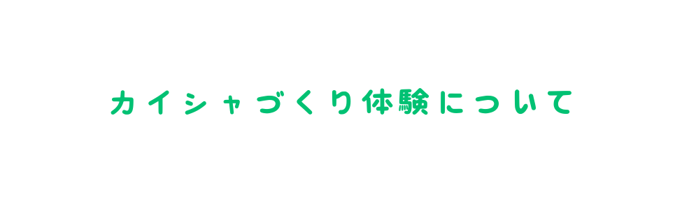カイシャづくり体験について